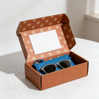 Boîtes d'emballage personnalisées pour lunettes, boîte cadeau en papier pour lunettes de soleil, emballage en carton ondulé pour expédition aérienne avec logo