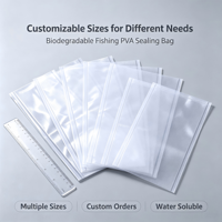 Sac d'étanchéité biodégradable en PVA soluble dans l'eau, taille personnalisée, pochette à appâts dissolvable pour la pêche à la carpe, équipement de pêche à la carpe