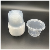 Prix d'usine H91098-1 Transparent PP jetable 16oz Deli Récipient alimentaire avec couvercle