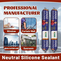Scellant silicone 9900, adhésif de construction, durcissement neutre, résistant aux intempéries, pour murs-rideaux, puits de lumière, véranda, aluminium