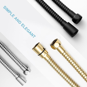 Tuyau de douche flexible universel en acier inoxydable moderne pour salle de bain avec raccords en laiton - Product Image 4