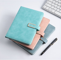 Carnet relié en cuir A3 à couverture rigide personnalisée avec boucle de logo 100 feuilles de reliure thermique pour enregistrement de réunions d'affaires de bureau