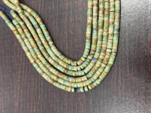 Cuentas de piedras preciosas de crisocola, cuentas de Heishi con forma de neumático plano, cuentas de piedra de crisocola Natural, cuentas de Heishi, piedras preciosas para joyería - Product Image 2