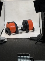Haltères en acier chromé moulé en gros, poids libres, 22, 26, 30, 34, 38, 42 kg, ensemble réglable par incréments de 1 kg, logo personnalisé en métal, 10 unités