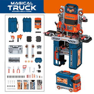 Nouvelle table d'outils portable 2-en-1 pour perceuse électrique, tournevis électrique et outils de réparation, avec fonction de découpe et thème camion jouet - Product Image 5