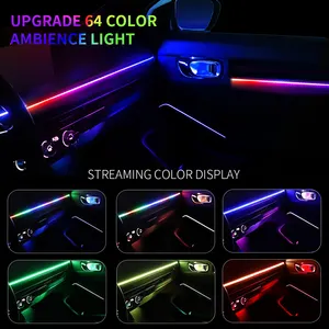 Luces de coche RGBIC interiores 10 en 1 con control de aplicación Modo de sincronización de música Modo DIY y múltiples opciones de escena Luces LED para coches SUV