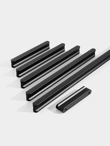 Simple Aluminum Alloy Cabinet Sliding Door Handle Large Wardrobe Cabinet Long Door Handles Long Door Handles - Product Image 2