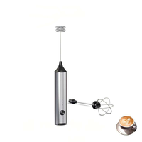 Mixeur à main rechargeable puissant et rapide avec 2 fouets, 3 vitesses, fouet double en acier inoxydable, agitateurs à café, mixeur de boissons