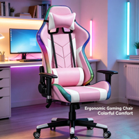 Chaise longue ergonomique de haute qualité et confortable, chaise de jeu en cuir, chaise de bureau pivotante moderne et économique