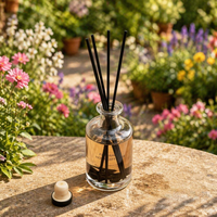 Bâtonnets diffuseurs en fibre de rotin noir pour diffuseur de parfum en pierre de cristal décorative en gros