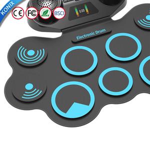 Nâng Cấp Điện Trống Đặt Cuộn Lên 9 Bảng Trống Thực Hành Pad Trống Gậy Với Bàn Đạp Chân - Product Image 4