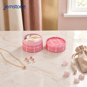 Personalized Eco Friendly Cylindrical Cardboard <b>Jewelry</b> Box Luxury Small <b>Jewelry</b> Paper Tube Cylinder Box with Insert for Gifts - Product Image 2
