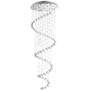 Lustre en cristal de qualité supérieure avec un design en cascade, parfait pour la décoration de la maison moderne, photo réelle, magnifique cristal - Product Image 2
