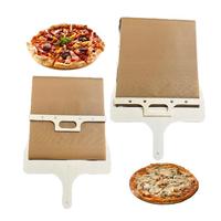 Sunmax Offre Spéciale Spatule à Pizza Magique Premium Antiadhésive Durable avec Manche en Bois et Pelle Coulissante pour Transfert