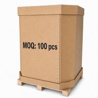 Boîte d'emballage industrielle sur mesure avec impression de logo, carton d'expédition robuste en kraft ondulé, promotion pour supermarchés