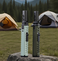 Briquet à flamme jet coupe-vent rechargeable au gaz avec 1300 jets ℃   Réchaud de camping extérieur haute température pour barbecue et cuisine