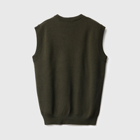 Gilet en cachemire tricoté personnalisable, pull sans manches décontracté à boutons pour l'automne et le printemps