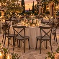 Bestpreis Bankett- und Veranstaltungsstühle Stapelbare Plastikstühle mit X-Rücken für Hochzeiten und Outdoor-Dining