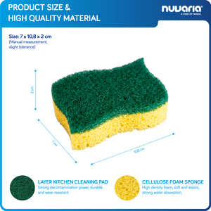 Spugna in Cellulosa Ergonomica a Doppio Strato per Pulizia Cucina - Product Image 3