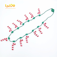 Noël Led13 lumières canne collier extérieur arbres de noël décorations clignotant enfants fête accessoires