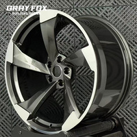 GRAYFOX Jantes forgées concaves personnalisées gris canon 18 19 20 21 22 pouces 5x120 5x112 5x114.3 pour AUDI A4 B6 B7 B8 B9 S4 A6 C6 C7 A8 D3