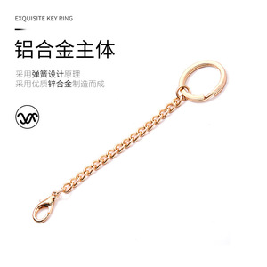 <b>Car</b> Keychain Zinc Alloy 25mm Flat Chain Lobster Buckle Light Gold Plating Home Use - Product Image 1