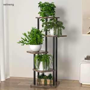Support à fleurs multi-niveaux sur pied, design nordique transfrontalier, pour plantes vertes d'intérieur, salon, balcon LS-B - Product Image 3