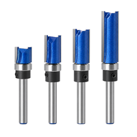 Jeu de fraises droites TCT ANGHUA, revêtement bleu, pour le travail du bois, rainurage CNC, vente en gros