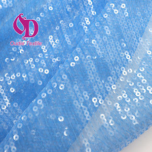 Maille brodée translucide en tissu à paillettes <span class=keywords><strong>bleu</strong></span> royal 100% polyester pour gilet et costume pour garçons - Product Image 3