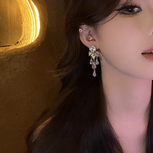 Nouvelles boucles <span class=keywords><strong>d</strong></span>'oreilles tendance à franges avec design exagéré, style <span class=keywords><strong>goutte</strong></span> <span class=keywords><strong>d</strong></span>'<span class=keywords><strong>eau</strong></span>, boucles <span class=keywords><strong>d</strong></span>'oreilles de cocktail à la mode, en stock <span class=keywords><strong>d</strong></span>ès maintenant - Product Image 2