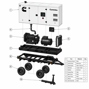 Groupe électrogène diesel à batterie 100 kVA 100 kW 75 kVA 60 kVA EAC EPA CE 100 kW 100 kVA Cummins Weichai Baudouin Yuchai - Product Image 4