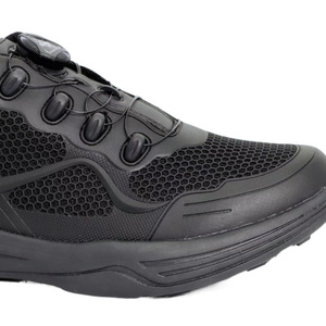 รองเท้าวิ่งแบบหัวเข็มขัดอัตโนมัติสำหรับผู้ชาย ระบายอากาศได้ดี น้ำหนักเบา ผ้าตาข่าย สำหรับการฝึกซ้อมกลางแจ้ง เดินป่า ฤดูร้อน สีดำ ส้นเตี้ย - Product Image 5