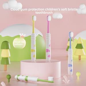 Brosse à dents pour enfants en nylon souple, design cartoon, taille standard, 3-12 ans, usage domestique, manche en plastique, protection des gencives, lot de dix - Product Image 4