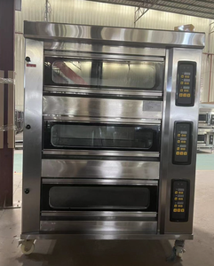 Commercial <span class=keywords><strong>Professionnel</strong></span> Petit Gaz Gaz et Électrique Cuisson Du Pain 3 Pont 6 Plateaux Baker <span class=keywords><strong>Pâtisserie</strong></span> Four Équipement De Boulangerie avec Vapeur - Product Image 2