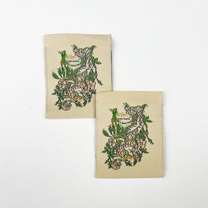 Chất Lượng Cao Tùy Chỉnh Dệt May Nhãn Cho Quần Áo Giày Mũ Thêu Vuông & Hình Chữ Nhật Mô Hình Lụa Màn Hình In Ấn - Product Image 2