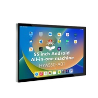 Monitor Layar Sentuh Android 55 Inci Ukuran Besar dengan Bingkai Logam Monitor LCD RK3568 RK3588 Sistem Android 11