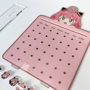 Calendario Perpetuo <span class=keywords><strong>de</strong></span> Acrílico Personalizado con Impresión <span class=keywords><strong>de</strong></span> Anime, Calendario <span class=keywords><strong>de</strong></span> Escritorio Decorativo Creativo y Kawaii - Product Image 3