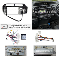 Kit spécial d'intégration pour autoradio Android avec écran, lecteur DVD, cadre de tableau de bord et câble pour Toyota Prius C Aqua