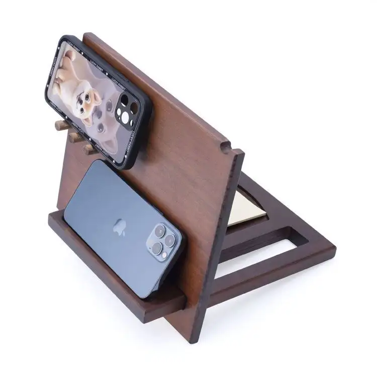 調節可能な木製携帯電話ホルダー怠惰な人のタブレットモニターホルダー