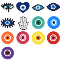 Breloques PVC personnalisées « Evil Eyes » pour sabots, sacs, chaussures, pantoufles et sandales, 2,5-3,5 cm, unisexe – Vente chaude