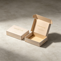 Boîte postale ondulée vert sauge avec intérieur or champagne, boîte à colis estampée à chaud pour l'emballage de produits céramiques et d'articles ménagers
