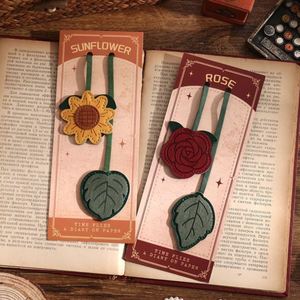 Rose Leaf Charming Floral Tassel Bag Pendant Adorable Faux Leather <b>Bookmark</b> Planner Accessory for Book Lovers - Product Image 6