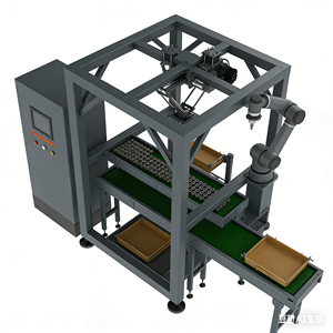 Robot entièrement automatique à 2 axes pour l'emballage en carton des produits alimentaires et des boissons avec matériaux en bois - Product Image 1