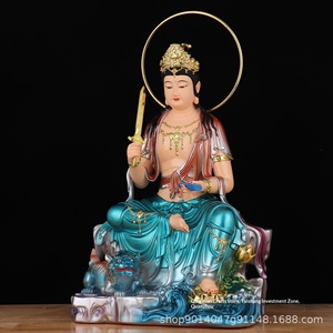 Estatua <span class=keywords><strong>de</strong></span> <span class=keywords><strong>Buda</strong></span> del Bodhisattva Manjushri Samantabhadra, fundida y pulida a mano, para culto en el hogar, adorno <span class=keywords><strong>de</strong></span> <span class=keywords><strong>los</strong></span> Tres Santos <span class=keywords><strong>de</strong></span> Avatamsaka - Product Image 4