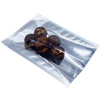 Pochette plate transparente en aluminium personnalisée, sac d'emballage alimentaire composite translucide pour poudre, masque, noix