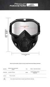 Lunettes détachables pour motocyclette UTV de course hors route, masque pour motocross - Product Image 6