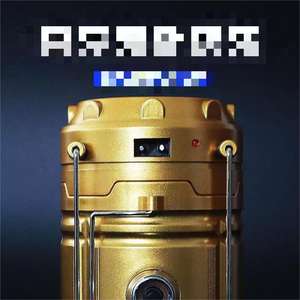 Carga solar Plástico al aire libre Portátil Telescópico USB Recargable Solar Plegable Led Linterna de camping Luz - Product Image 2