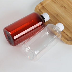 500ml transparent plastic sample dispensing <b>bottle</b>, PET <b>bottle</b> with graduations, brown <b>small</b>-mouth tamper-evident cap for - Product Image 2
