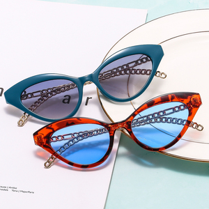 <span class=keywords><strong>Lunettes</strong></span> de soleil <span class=keywords><strong>tendance</strong></span>, monture Vintage style œil de chat, chaînette en métal, à la mode, <span class=keywords><strong>2022</strong></span> - Product Image 2