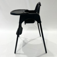 Chaise haute bébé Frosted LHB-025M avec deux réglages de hauteur et harnais à 5 points, chaise de repas pour bébé